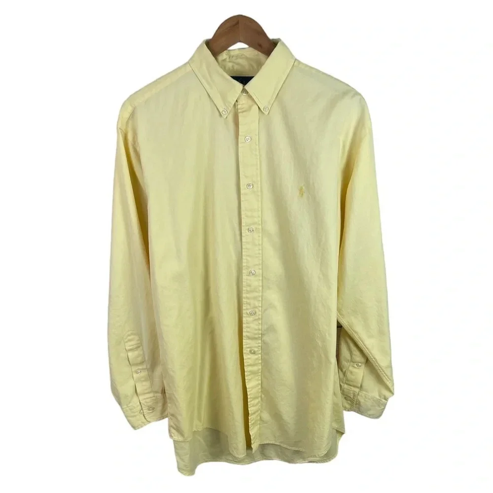 BF1173 Mens Polo Ralph Lauren Designer Yarmouth Dress Shirt 16.5 34/35 XL